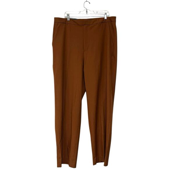 NWT Women's Banana Republic Brown Sculpted Stretch Trousers Size 18 - Picture 2 of 10